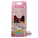 LÁPIS DE COR LITTLE TREE UNICORNIO 24 CORES