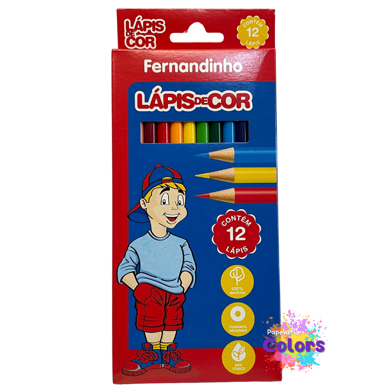 LÁPIS DE COR FERNANDINHO 12 CORES