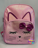 MOCHILA MEDIA GLITTER GATINHO