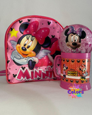 KIT MOCHILA + COPO + BOLINHA MINNIE MOUSE