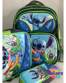 KIT MOCHILA + BOLSINHA + LANCHEIRA STITCH OHANA