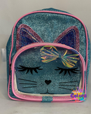 MOCHILA PEQUENA GATINHO GLITTER