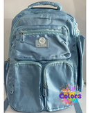 MOCHILA + BOLSINHA AZUL