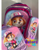 KIT MOCHILA + BOLSINHA + LANCHEIRA SKY PATRULHA CANINA