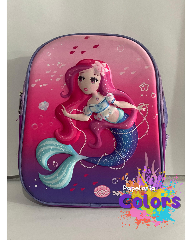 MOCHILA MERMAID/ SEREIAS 3D PEQUENA