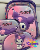 MOCHILHA KUROMI LILAS LED 3D KIT